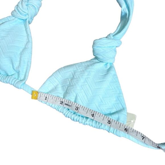 Aerie halter bikini top Light Blue tie knot size Small - Picture 8 of 9